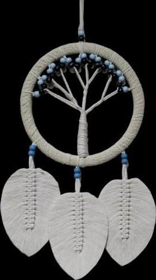 Rüya Kovan Hayat Ağacı Dream Catcher Ekru