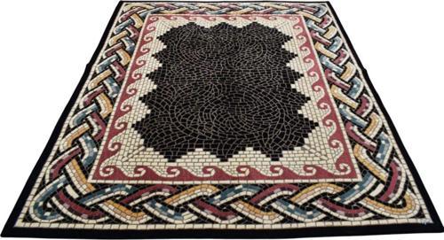 Yeni 7M2 El Dokuma Eşsiz Üç Boyutlu Oygulu Siyah Hakiki Çin Yün Salon Halısı 5526