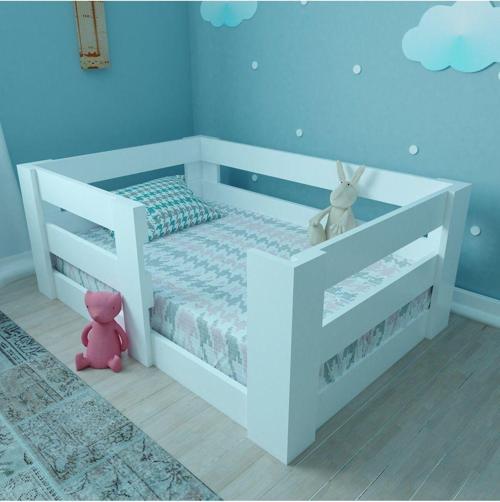 Çocuk Beyaz Mdf 70X110 Yatak Uyumlu Vega Montessori Karyola