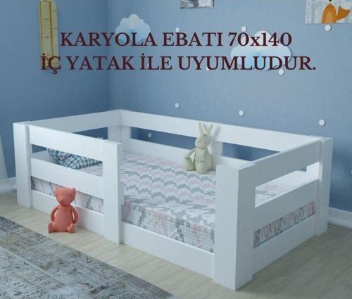 Montessori Y19 70X140 Yatak Uyumlu Beyaz Karyola