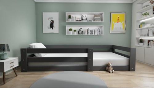 Y19 Antrasit Montesorri 90X190 Çocuk Karyolası
