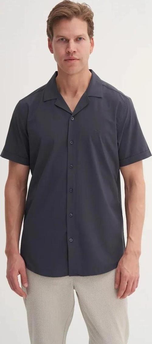 Regular Fit Kısa Kol Gömlek Antrasit