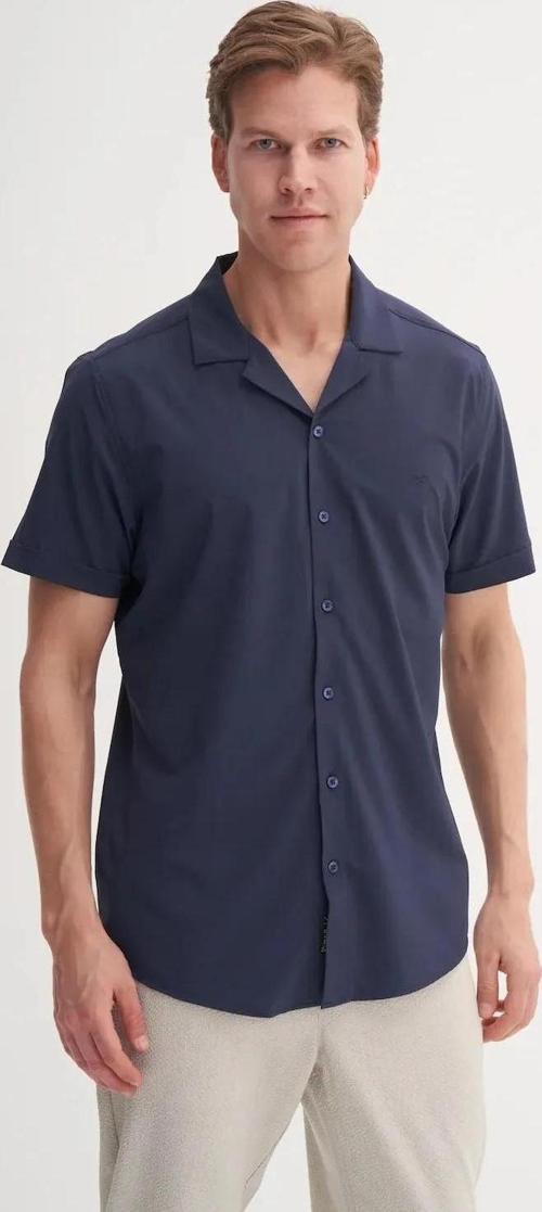 Regular Fit Kısa Kol Gömlek Lacivert