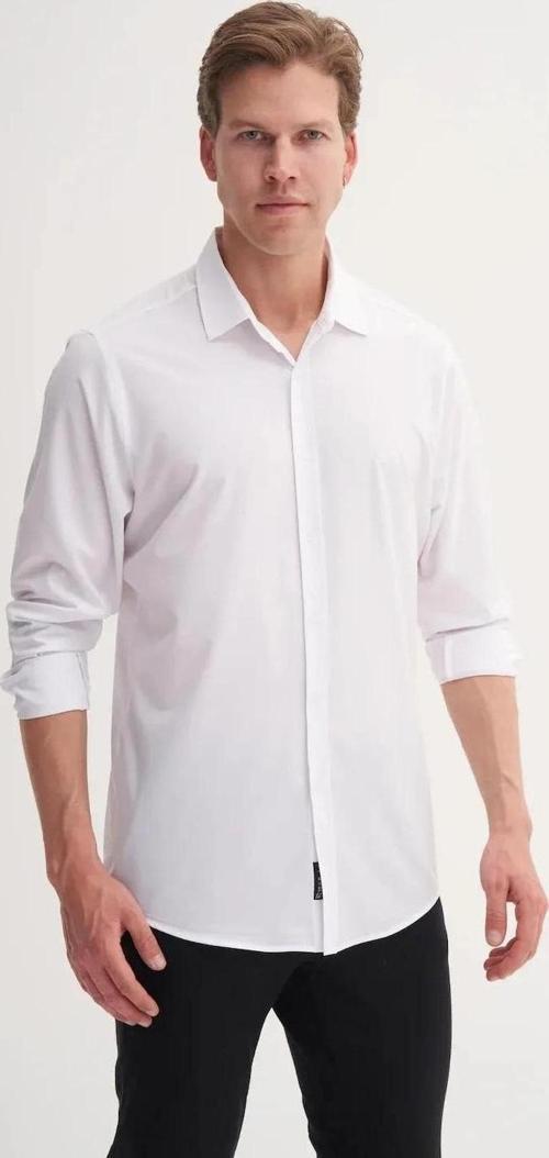 Regular Fit Dokuma Viscon Uzun Kol Gömlek
