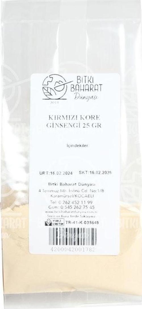 Kırmızı Kore Ginsengi 25 Gr