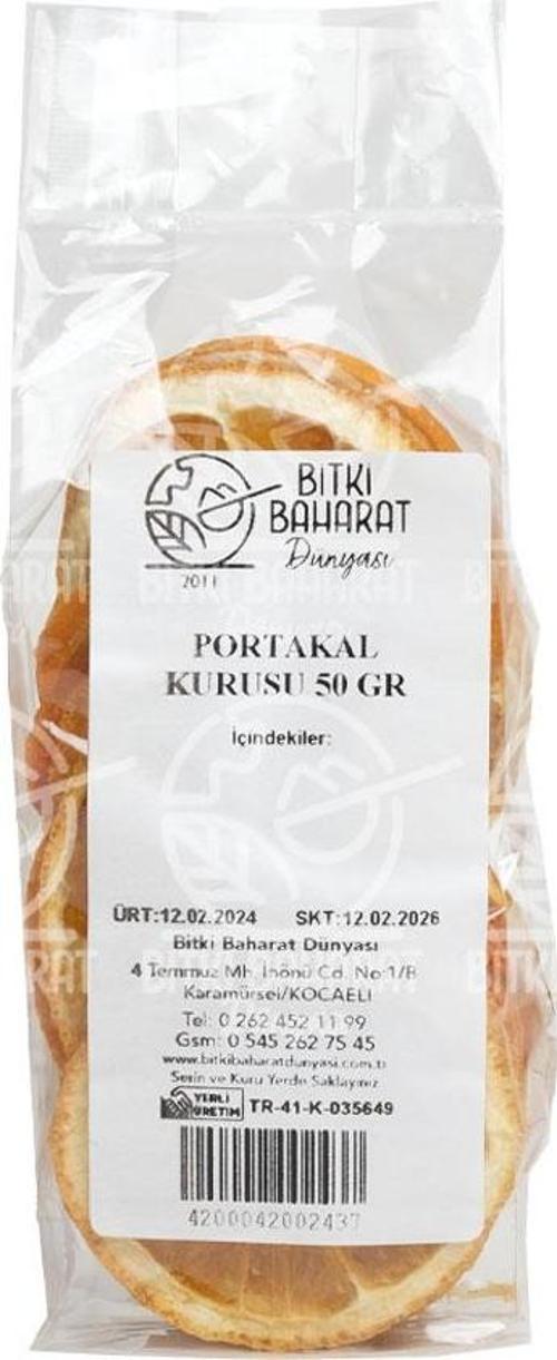 Kurutulmuş Portakal Dilimi 50 Gr