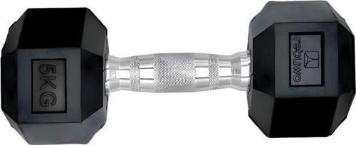 Hex Dambıl Kauçuk Altıgen Dambıl Hex Dumbbell 5 KG 1 Adet