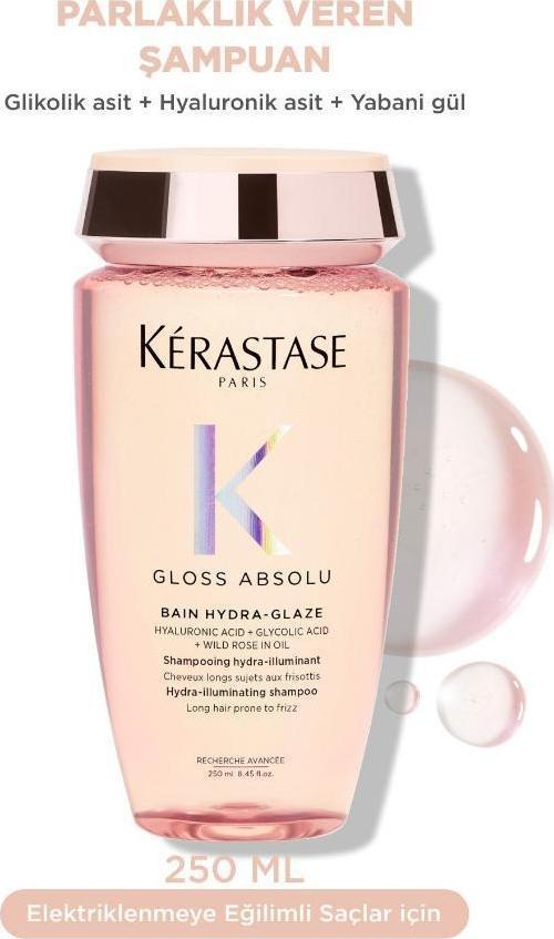 Gloss Absolu Elektriklenmeye Eğilimli Saçlar Için Parlaklık Veren Şampuan 250 ML