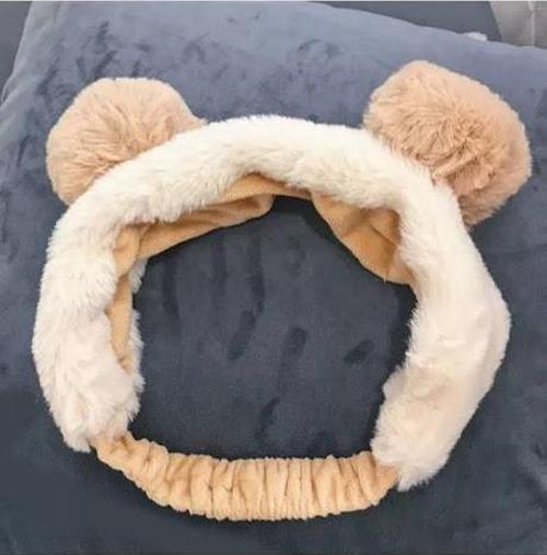 PONPON KULAK  PELUŞ SPA SAÇ BANDI NUDE