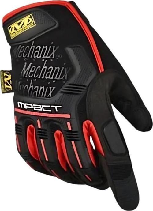 Mechanix Tam Parmak Taktik Eldiven, Darbe Emici İş Eldiveni, Dokunmatik Özellikli Motosiklet&Spor Eldiveni, Unisex  KIRMIZI-XL