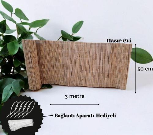 50 cm x 3 Metre Kamış Hasır Balkon Çiti