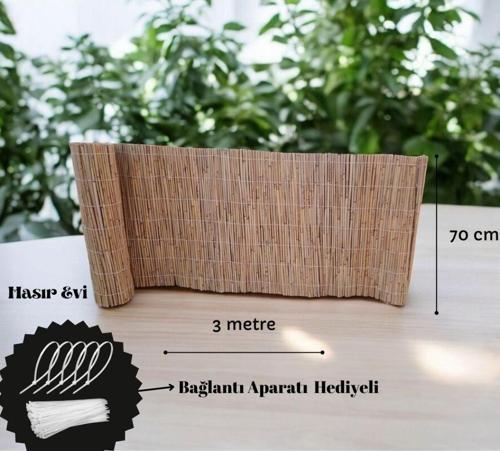 70 cm x 3 Metre Kamış Hasır Balkon Çiti