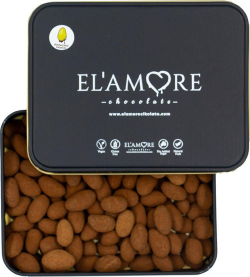 Şeker İlavesiz, Glütensiz, Vegan Premium Antep Fıstıklı Bitter Çikolata - Küçük Kare Kutu, 150 Gr