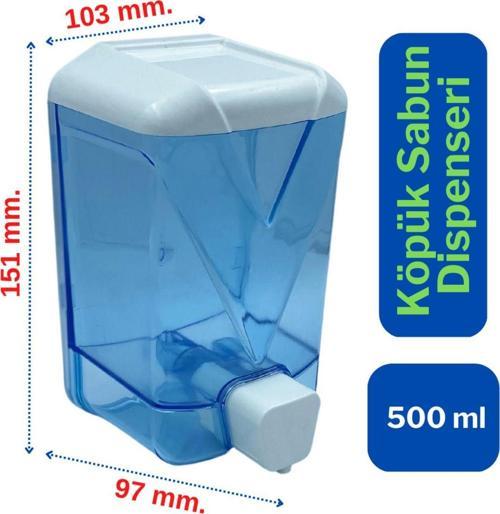 Plastik Şeffaf Köpük Sabun Dispenseri 500 Ml. X 50 Adet
