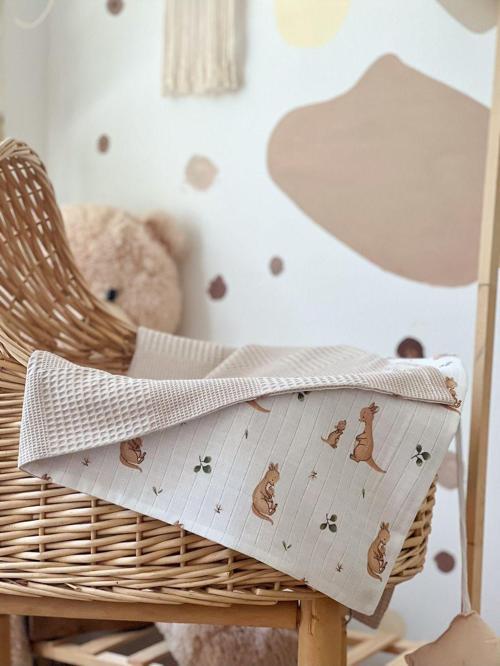 Çift Tarafli Müslin Bebek Battaniyesi Bebek Battaniyesi Müslin Bebek Battaniyesi 100X100 Cm
