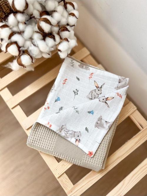 Çift Taraflı Müslin Bebek Battaniyesi Müslin Bebek Battaniyesi Bebek Battaniyesi 100X100Cm