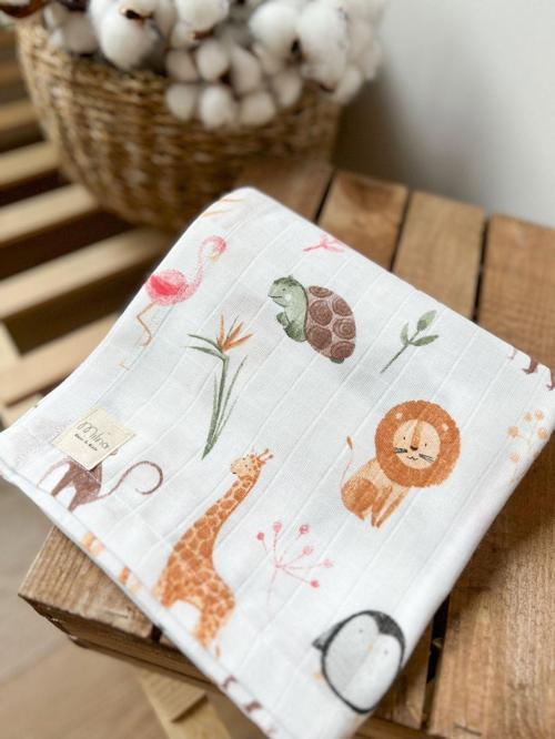 Müslin Bebek Battaniyesi Çok Amaçlı Müslin Örtü Müslin Bebek Örtüsü 75X85Cm
