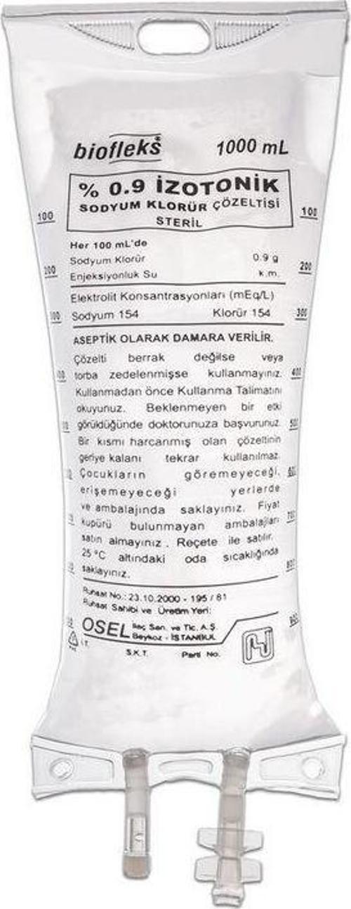 %0.9 İzotonik Serum Çözelti 1000 Ml