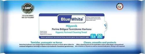 Blue White Hijyenik Perine Bölgesi Temizleme Havlusu 50'Li