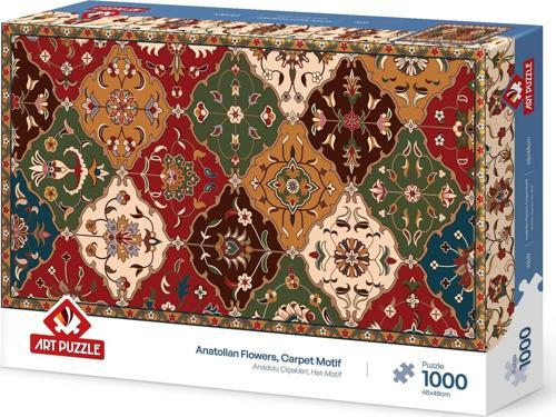 Anadolu Çiçekleri-Halı Motif 1000 Parça Puzzle