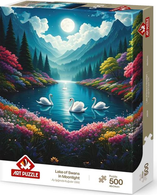 Ay Işığında Kuğular Gölü 500 Parça Puzzle