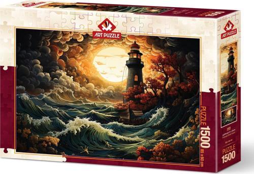 Fırtınada Deniz Feneri 1500 Parça Puzzle