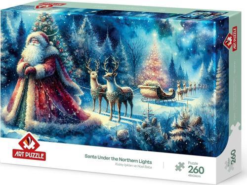 Kuzey Işıkları ve Noel Baba 260 Parça Puzzle