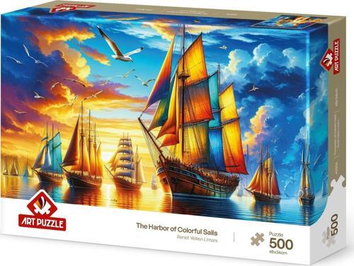 Renkli Yelken Limanı 500 Parça Puzzle