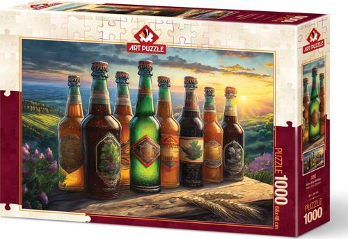 Retro Bira Şişeleri 1000 Parça Puzzle