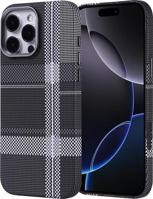 iPhone 16 Pro Max Kılıf Magsafe Şarj Özellikli Karbon Fiber Görünümlü Nekst Kılıf