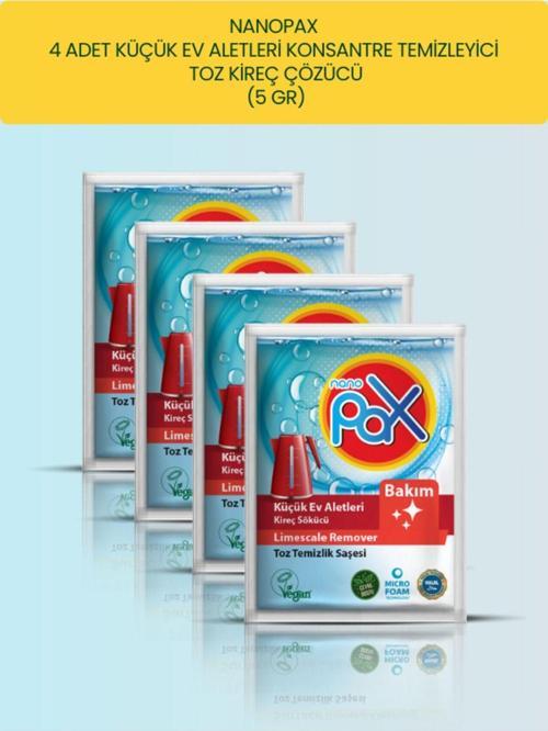 4 ADET KETTLE & KAHVE MAKİNESİ TOZ KİREÇ ÇÖZÜCÜ TOZ (ULTRA KONSANTRE)