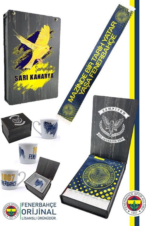 Orijinal Lisanslı Mazinde Bir Tarih Yatar Fenerbahçe Şal Atkı Seramik Kupa Set Kutulu