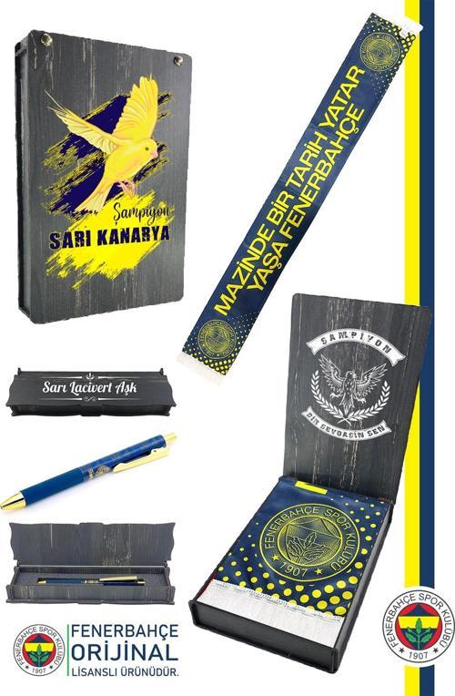 Orijinal Lisanslı Mazinde Bir Tarih Yatar Fenerbahçe Şal Atkı Ve Hybrt Tükenmez Kalem Set