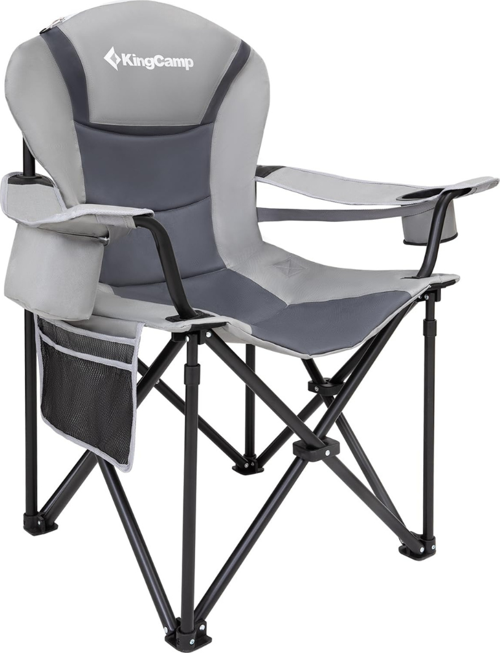 KingCamp Cedar Deluxe Ultra Bel Destekli Kamp Sandalyesi Grey