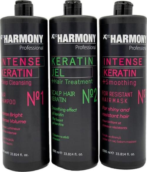 3'lü Keratin Saç Bakım Seti Şampuan + Keratin Jel + Maske 3x1000 ml