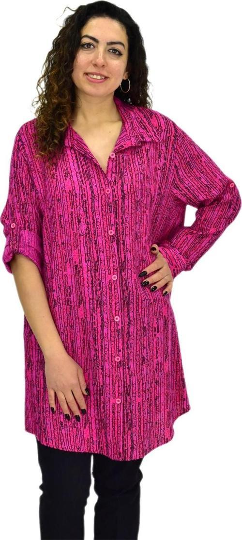 Kadın Çizğili Kol Kıvırmalı Tunik BGL-ST02106