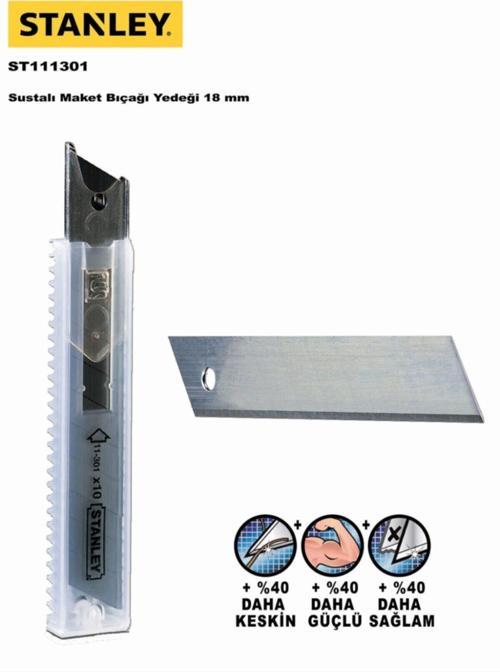 1-11-301 Sustalı Maket Bıçağı Yedeği 110X18mm (100 Adet)