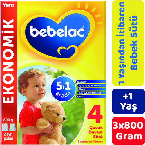 4 Devam Sütü 800 gr 3'lü Paket