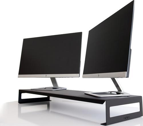 Dual Monitör Standı – İkili Monitör Standı – Monitör Yükseltici – Metal – Siyah – SMS4BL