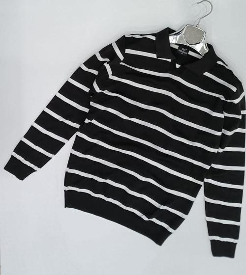 Polo Yaka Uzun Kol Erkek Örme Triko-7166