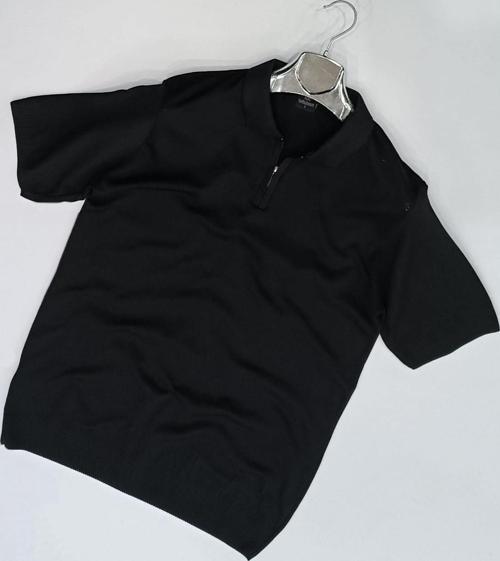 Turbulance Polo Yaka Kısa Kol Fermuarlı Erkek Triko Tişört