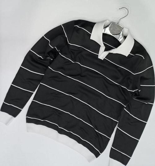 Slim Fit Polo Yaka Uzun Kol Erkek Örme Triko