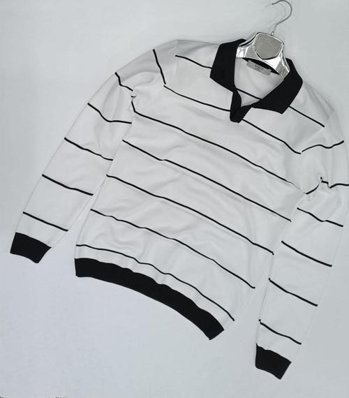Slim Fit Polo Yaka Uzun Kol Erkek Örme Triko
