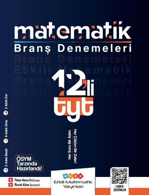 Etkili Matematik Yayınları TYT Matematik 12 li Branş Denemeleri