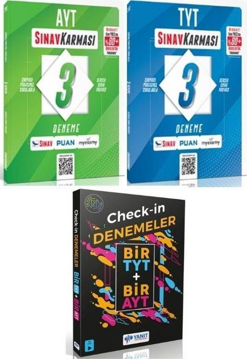 Sınav + Yanıt TYT AYT 4+4 Deneme 3 lü Set Sınav + Yanıt