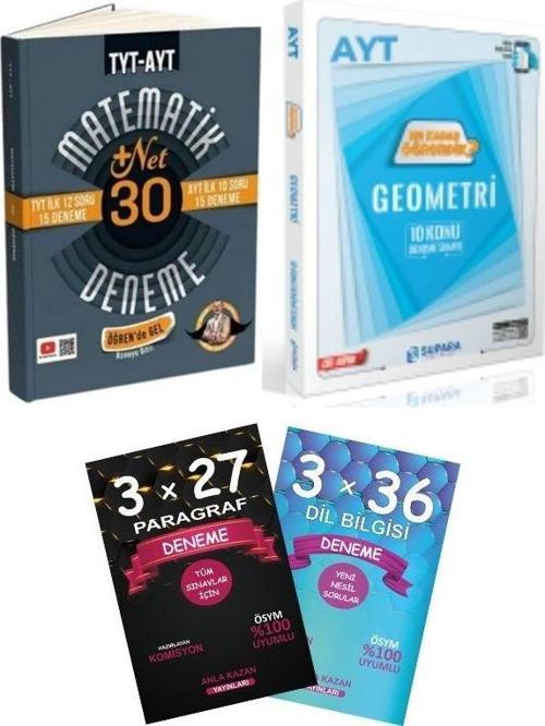 Supara + Bıyıklı 2025 Geometri Konu Deneme + Matematik TYT İlk 12 AYT İlk 10 Soru + Anla Kazan