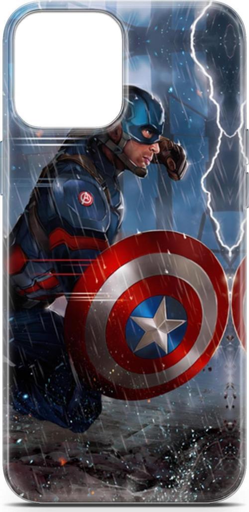 iPhone 12 Pro Uyumlu Kılıf Yapayzeka 8 Kaptan Amerika Baskılı Kılıf