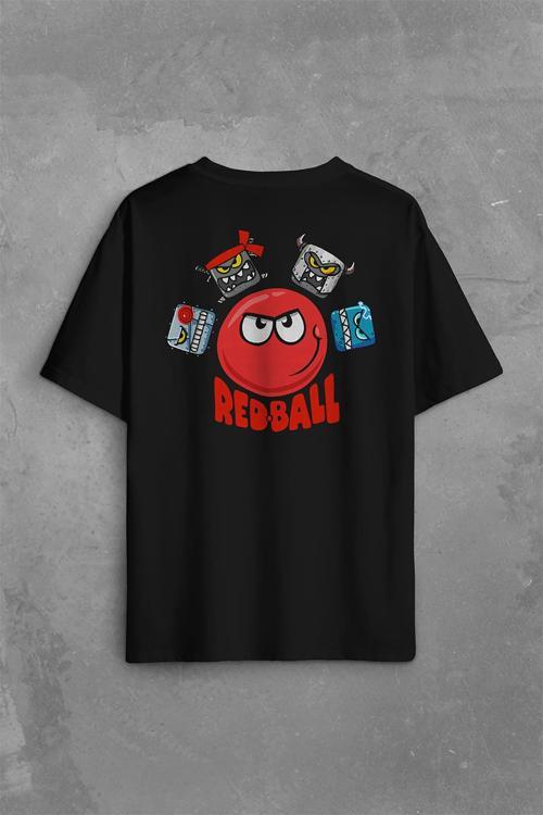 Red Ball 4 Redball Kırmızı Top Crazy Sırt Ön Baskılı Oversize Tişört Unisex T-Shirt