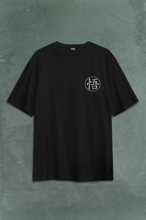 Dragon Ball Z Son Goku Sırt Ön Baskılı Oversize Tişört Unisex T-Shirt