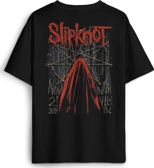 Slipknot Metal Müzik Rock Music Sırt Ön Baskılı Oversize Tişört Unisex T-Shirt